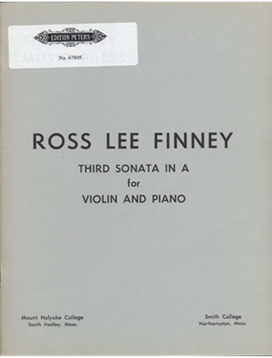 Finney, Ross Lee: Violin Sonata No. 3 in A (violin & piano)
