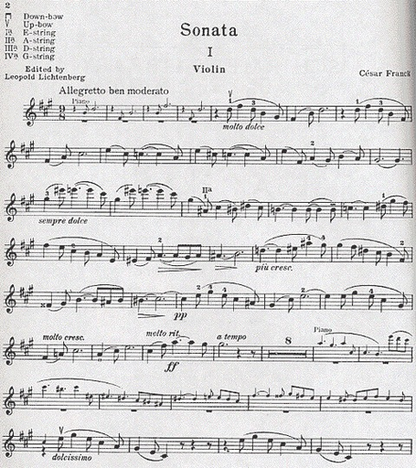 Franck, Cesar: Sonata for Violin & Piano in A, Schirmer