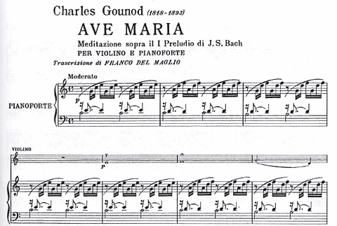 Gounod, C. (Bach): Ave Maria (violin, and piano)