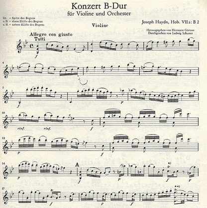 Haydn, F.J.: Violin Concerto #2 in Bb (violin & piano)
