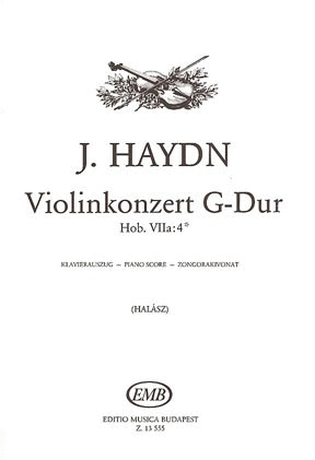 Haydn, F.J. (Halasz): Violin Concerto in G (violin & piano)