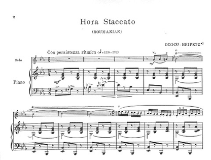 Heifetz/Dinicu: Hora Staccato (violin & piano) FISCHER