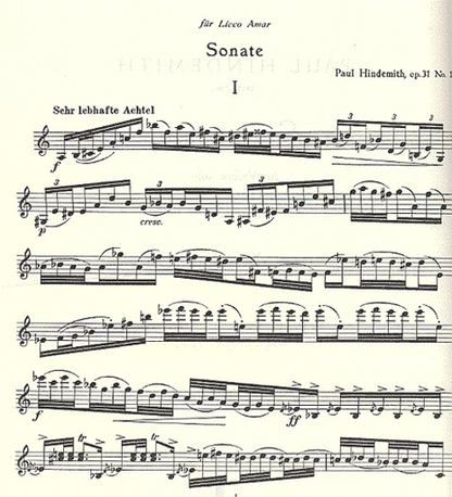 Hindemith, Paul: Solo Sonata Op.31#1 (violin)