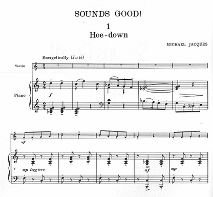 Jacques, Michael: Sounds Good! (violin & piano)