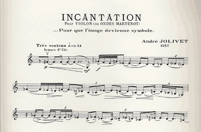 Jolivet, Andre: Incantation (violin)