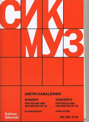 Kabalevsky, Dmitri (Oistrakh): Concerto in C major, Op.48 (violin & piano)