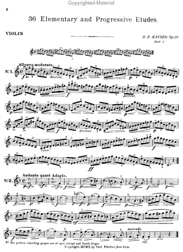 Kayser, H.E.: Elementary & Progressive Studies Op.20 Book 1 (violin)