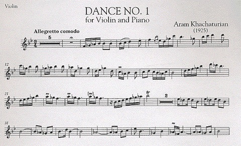 Khachaturian, Aram: Dance #1 (violin & piano)