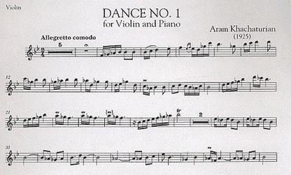 Khachaturian, Aram: Dance #1 (violin & piano)