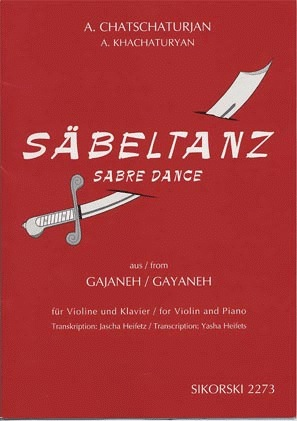 Khachaturyan, Aram (Heifetz): Sabre/Saber Dance (violin & piano)