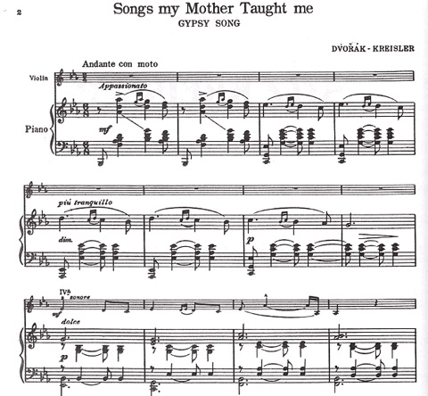 Kreisler/Dvorak: Songs My Mother Taught Me (violin & piano) FISCHER