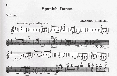 Kreisler, Fritz (Granados): Spanish Dance (violin & piano)