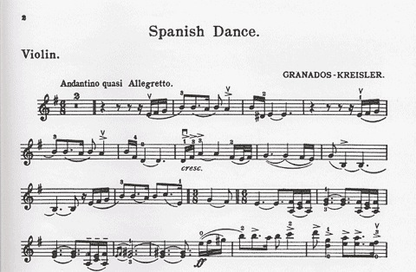 Kreisler, Fritz (Granados): Spanish Dance (violin & piano)