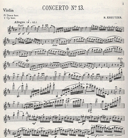Kreutzer (Auer): Violin Concerto #13 (violin & piano) OUT OF PRINT