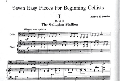 Bartles, A.H.: 7 Easy Pieces for Beginning Cellists (cello & piano)