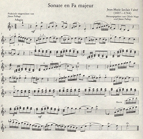 Leclair, J.-M.: 6 Sonatas for Violin and Bass Continuo, Vol.1 (violin, and piano)