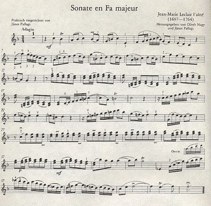 Leclair, J.-M.: 6 Sonatas for Violin and Bass Continuo, Vol.1 (violin, and piano)