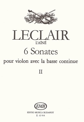 Leclair, Jean-Marie: 6 Sonatas for Violin and Bass Continuo, Vol.2 (violin, and piano)