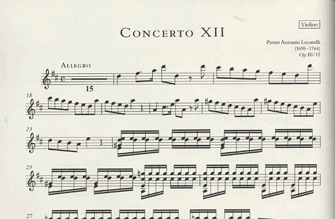 Locatelli, P.A.: Concerto Op.3 #12 in D major (violin & piano)