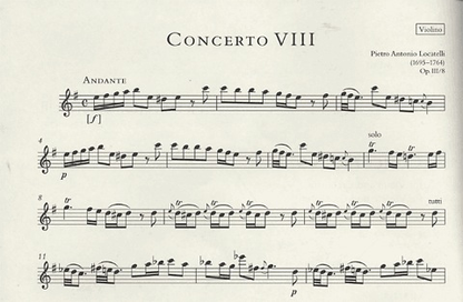 Locatelli, P.A.: Concerto Op.3 #8 in E minor (violin & piano)