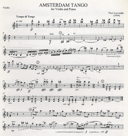 Loevendie, Theo: Amsterdam Tango (violin & piano)