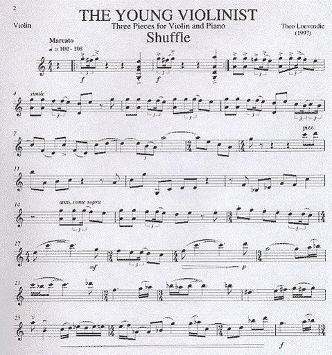 Loevendie, Theo: Young Violinist-Three Pieces for Violin & Piano