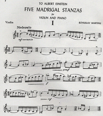 Martinu, B. : 5 Madrigal Stanzas (violin & piano)