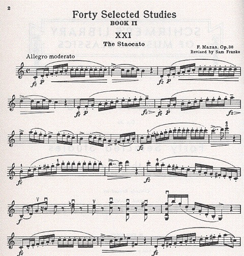 Mazas, J.F.: 40 Selected Studies Op.36 Bk.2 (violin)