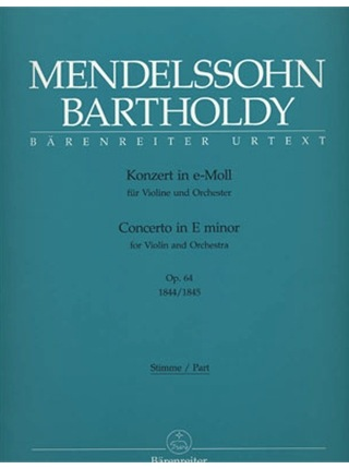 Mendelssohn (1844/1845): Violin Concerto in D minor (violin & piano) 2 books, Barenreiter