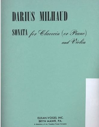 Milhaud, Darius: Sonata (violin & piano)
