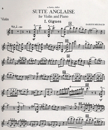 Milhaud, D.: Suite Anglaise (violin & piano)