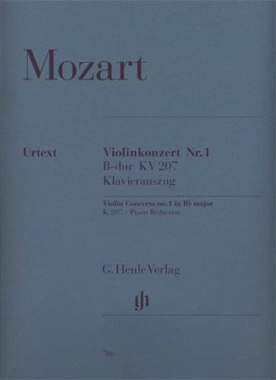 Mozart, W.A. (Seiffert, ed.): Concerto No.1 in Bb, KV 207, urtext (violin & piano)