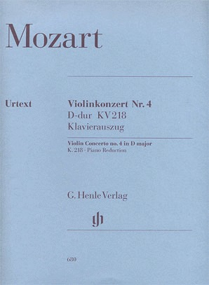 Mozart, W.A. (urtex): Concerto in D KV 218  (violin & piano)