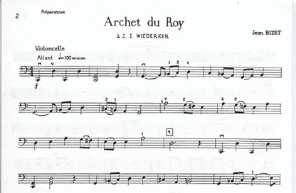 Bizet, Jean: Archet du Roy (cello & piano)