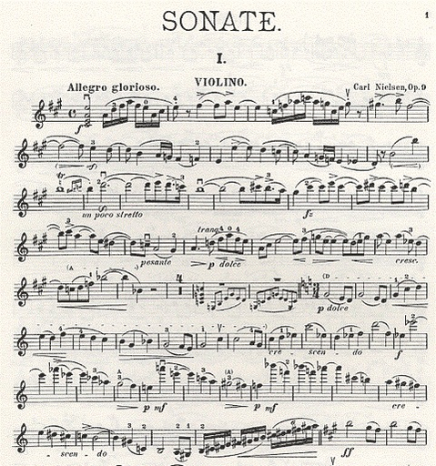 Nielsen, Carl: Sonata in A major, Op. 9 (violin & piano)