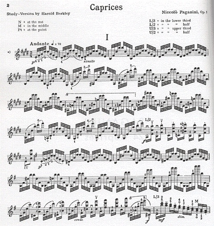 Paganini, Niccolo (Berkley): 24 Caprices Op. 1 (violin) Schirmer