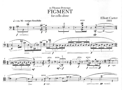 Carter, E.: Figment for (Cello)