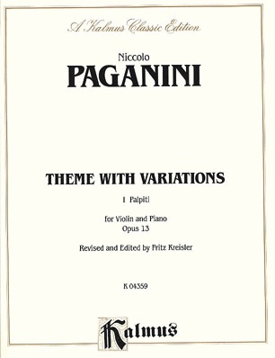 *OUT OF PRINT* Paganini (Kreisler) Palpitti Op.13 (violin & piano)