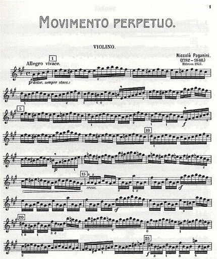 Paganini, N.: Movimento Perpetuo (violin & piano)