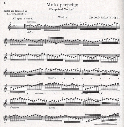 Paganini, Niccolo: Moto Perpetuo Op.11 (violin & piano)