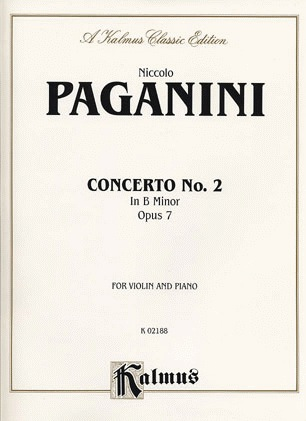 Paganini, Niccolo: Concerto #2 Op.7 in Bm (violin & piano)