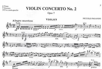 Paganini, Niccolo: Concerto #2 Op.7 in Bm (violin & piano)