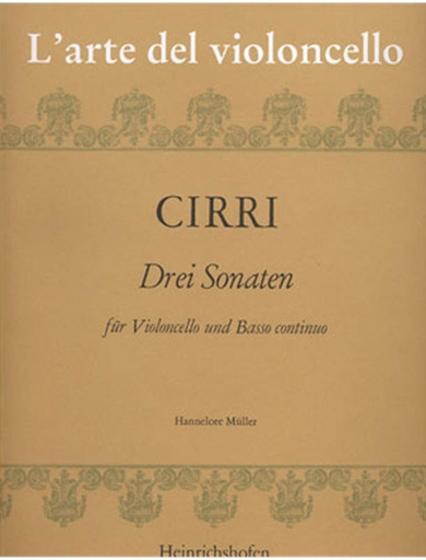 Cirri, Giovanni: Three Sonatas (cello & piano)