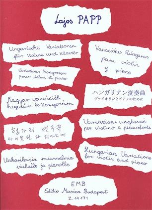 Papp, Lajos: Hungarian Variations (violin & piano)