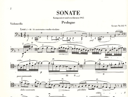 Debussy, C. (Heinemann, ed.):  Sonata, urtext (cello and piano)