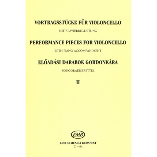 Csath, E.: Performance Pieces for Violoncello, Volume 1 (cello & piano)