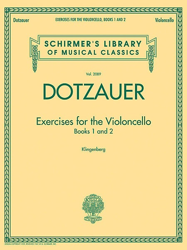 Dotzauer (Klingenberg): Exercises for the Violoncello, Vols.1 & 2 (cello)