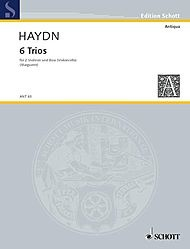 Haydn, F.J.: 6 Trios for Two Violins and Bass (two violins, and bass/cello)