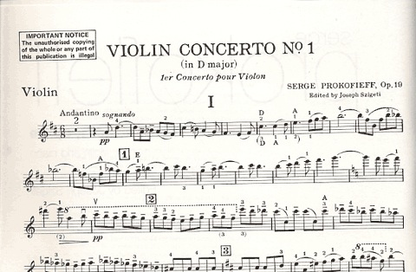 Prokofiev, S. (Schneider, ed.): Violin Concerto No. 1, Op.19 D (violin & piano)