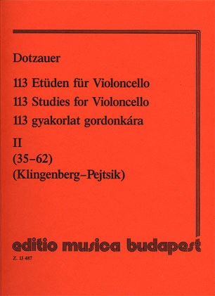 Dotzauer (Pejtsik): 113 Studies Vol.2, No.35-62 (cello), Edito Musica Budapest
